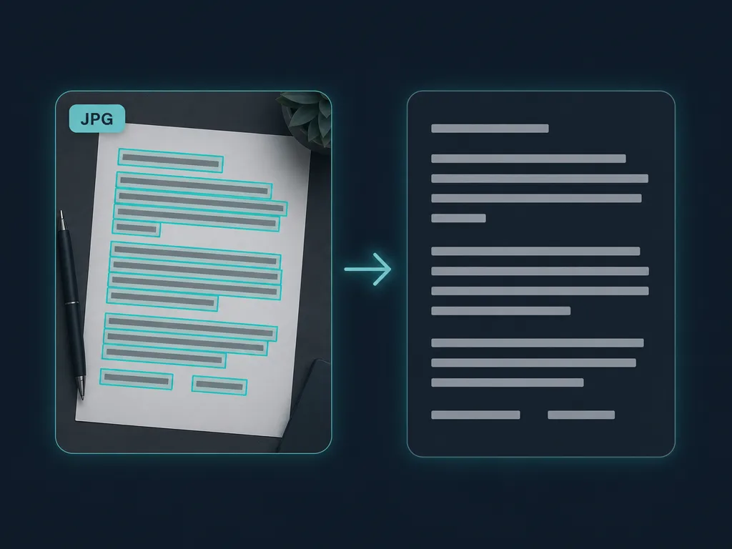 JPG to Text: an example converted to editable text on-device with SafeOCR