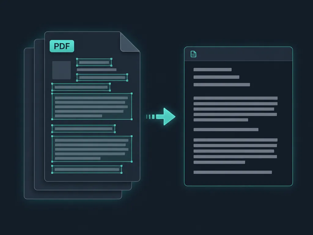 Extract Text from PDF: an example converted to editable text on-device with SafeOCR