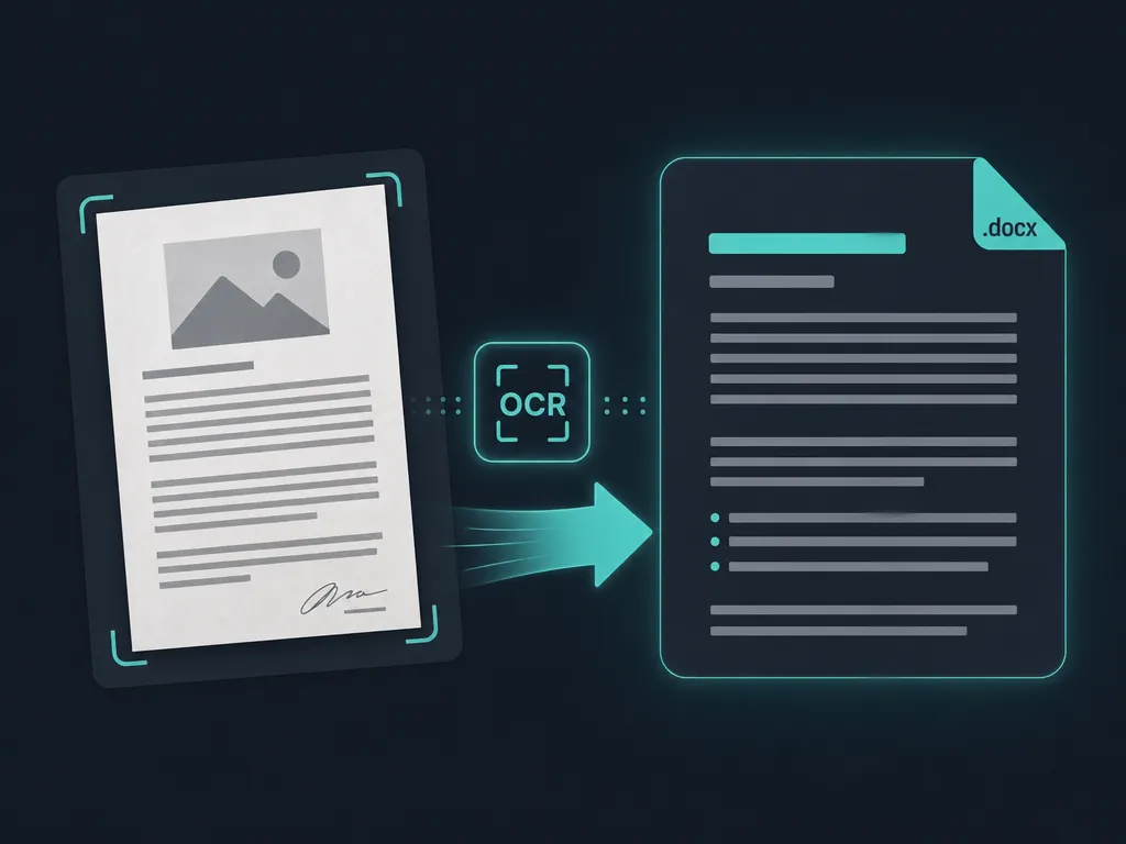 Imagen a Word: un ejemplo convertido a texto editable en el dispositivo con SafeOCR