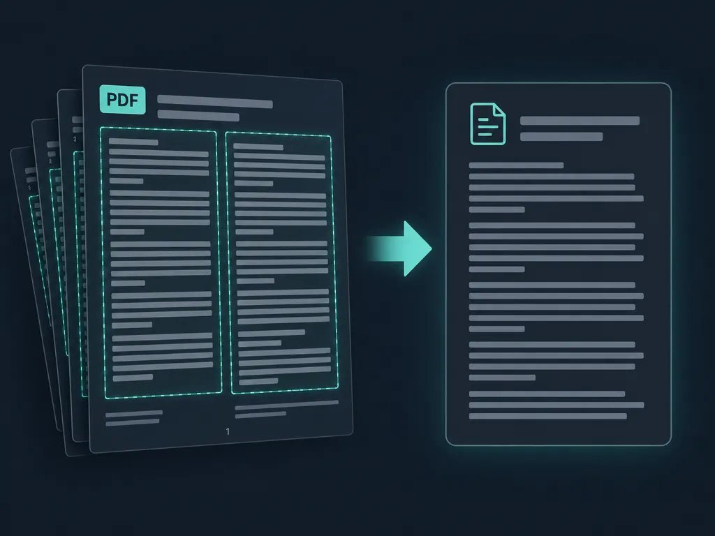 Convertir PDF a OCR: un ejemplo convertido a texto editable en el dispositivo con SafeOCR