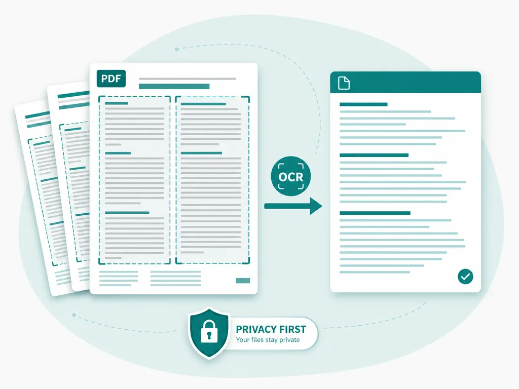 Convertir PDF a OCR: un ejemplo convertido a texto editable en el dispositivo con SafeOCR