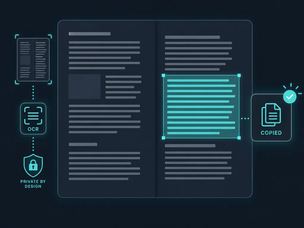 Copiar Texto de Imagem: um exemplo convertido em texto editável no dispositivo com SafeOCR