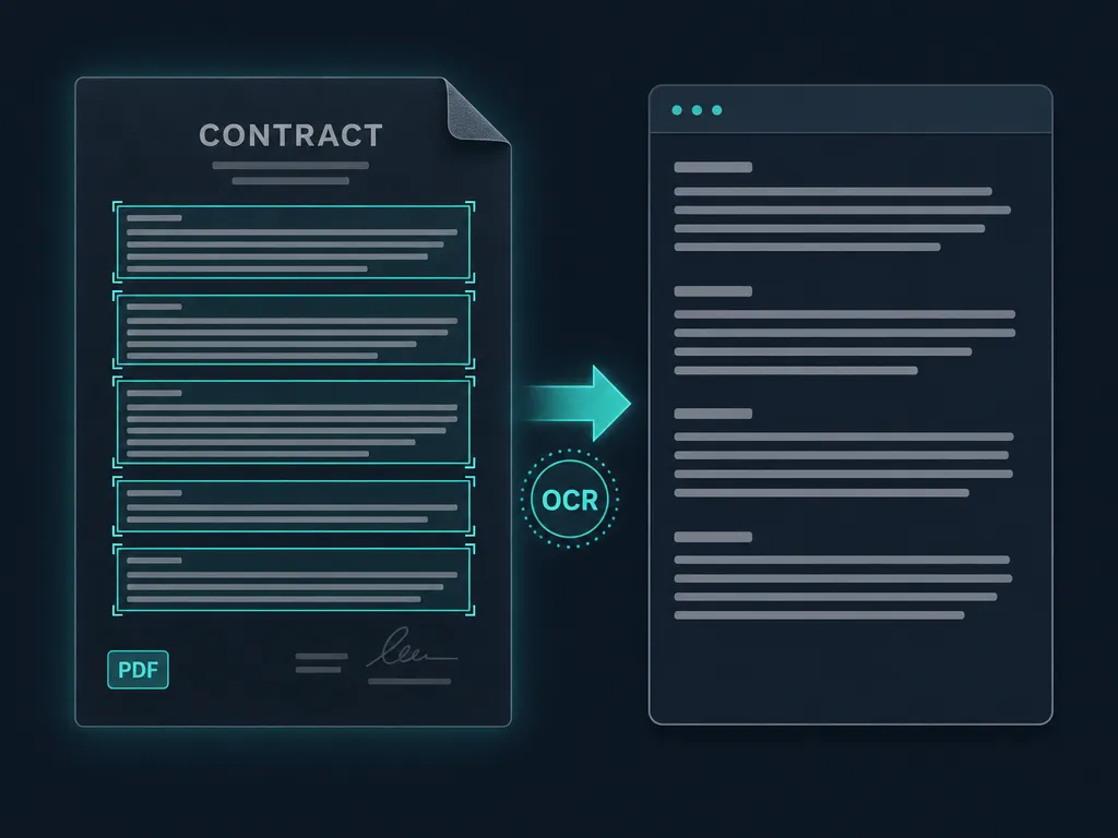 Extrair Texto de PDF: um exemplo convertido em texto editável no dispositivo com SafeOCR