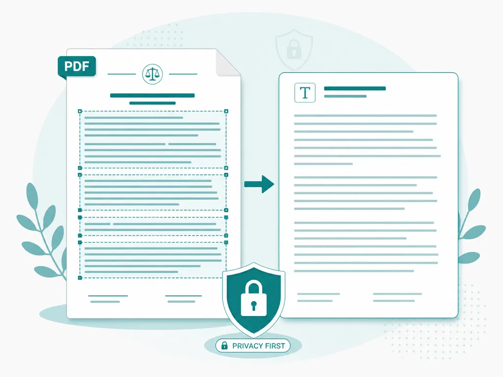 Extrair Texto de PDF: um exemplo convertido em texto editável no dispositivo com SafeOCR